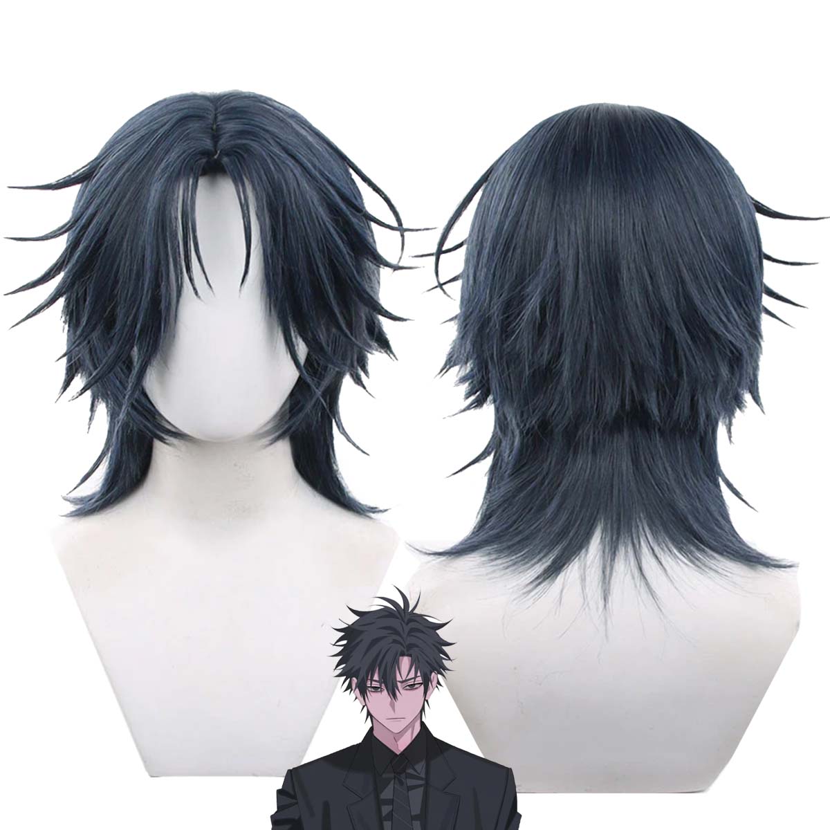 Anime Cosplay Blue Hair - Men Anime Link Click Jae Lee