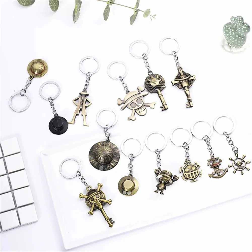 One Piece Straw Hat - Anime Straw Hat Pirates Metal Keychain