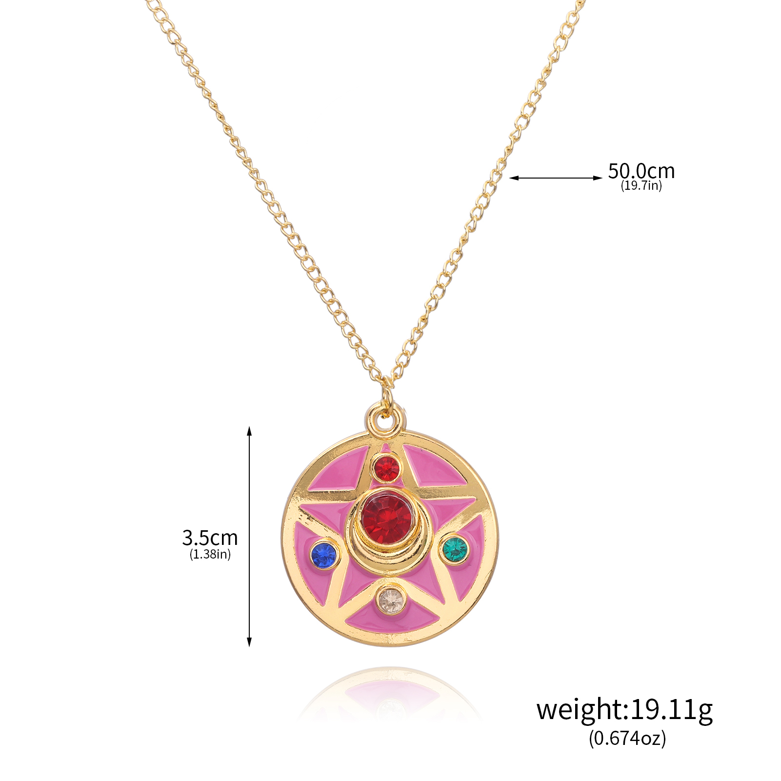 Anime Cute Pink Girl Necklace  - Anime About Cosplay Girl review and price