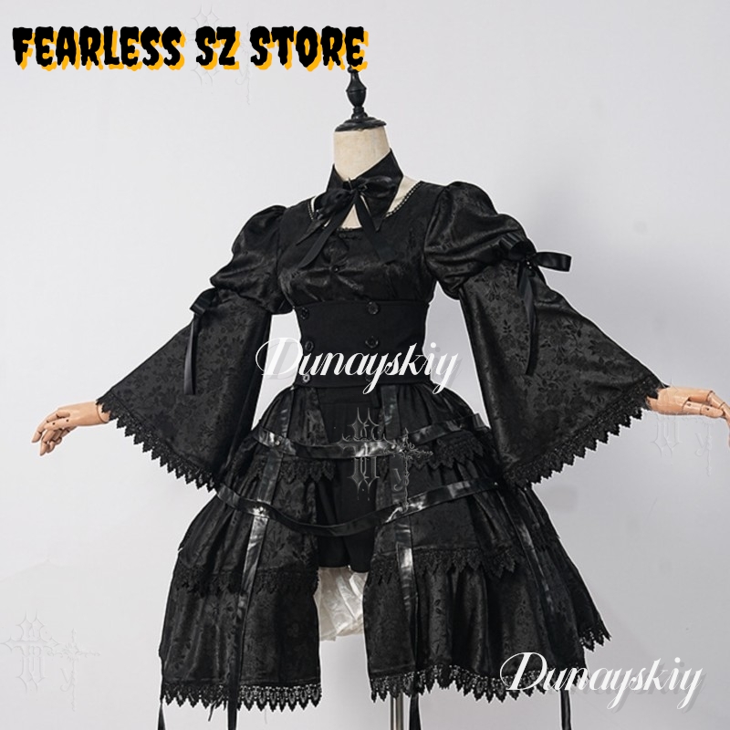 Girl Gothic Dress Halloween Ca - Anime Cosplay Japanese Girl review and price