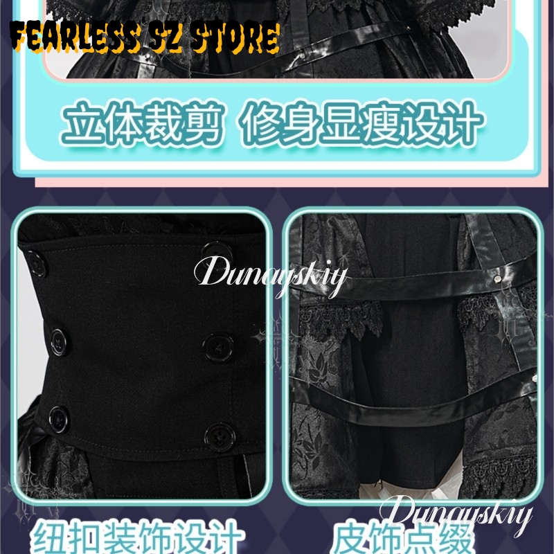 Girl Gothic Dress Halloween Ca - Anime Cosplay Japanese Girl review and price