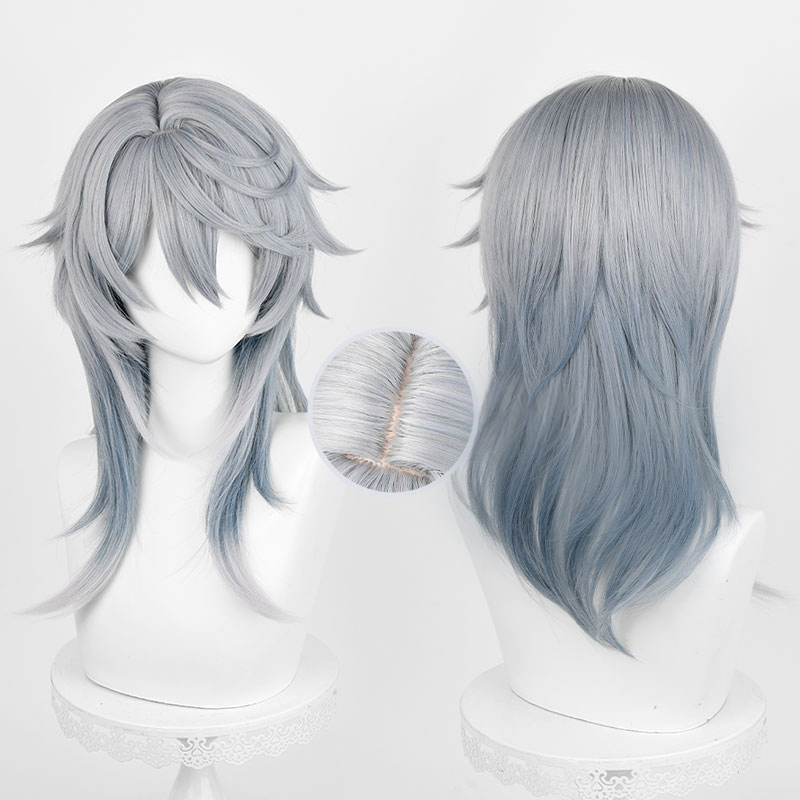 HSR Sunday Cosplay Wig 52cm Gr - Anime Cosplay Blue Hair review and price