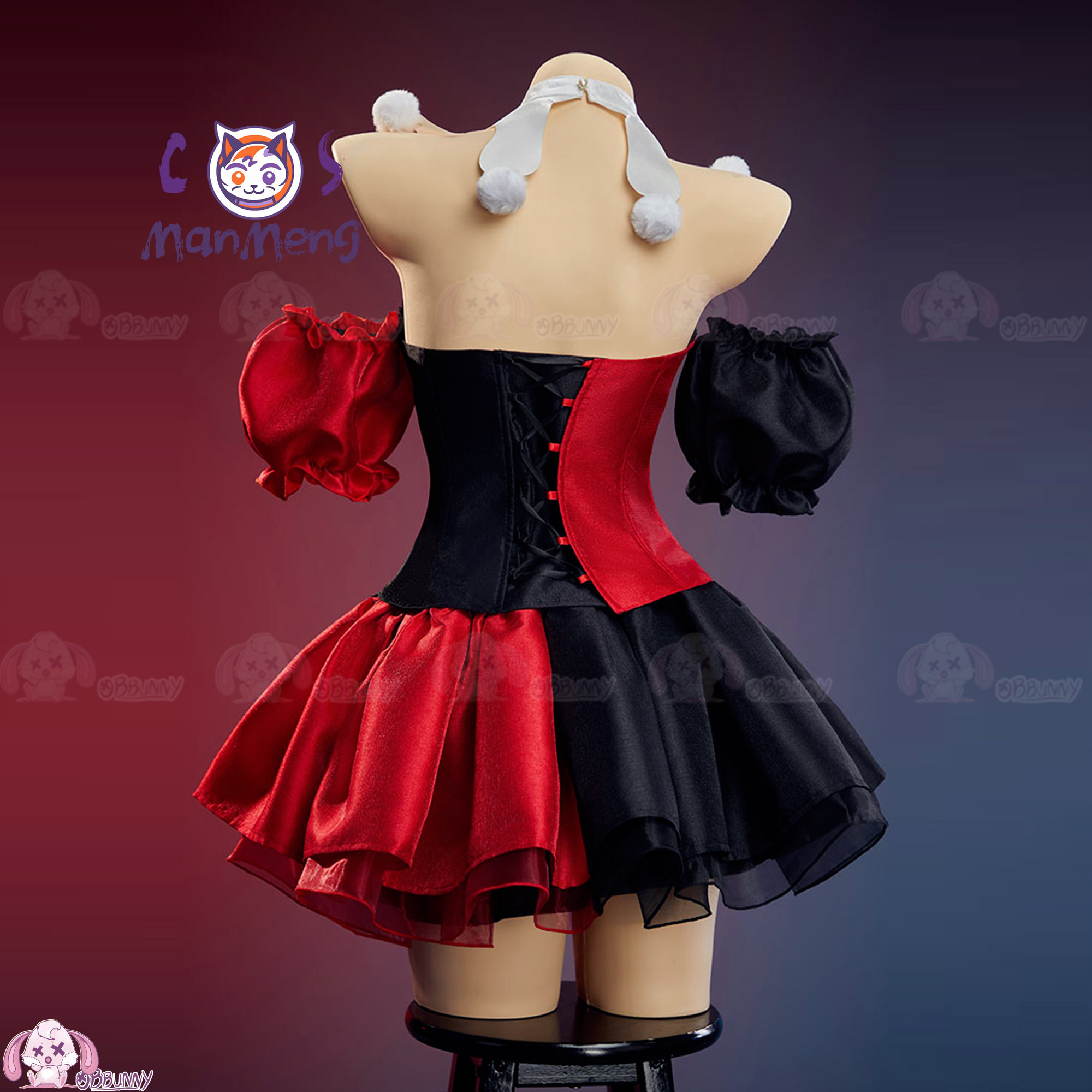 New Clown Gothic Lolita Waist  - Cosplay Anime Black review and price