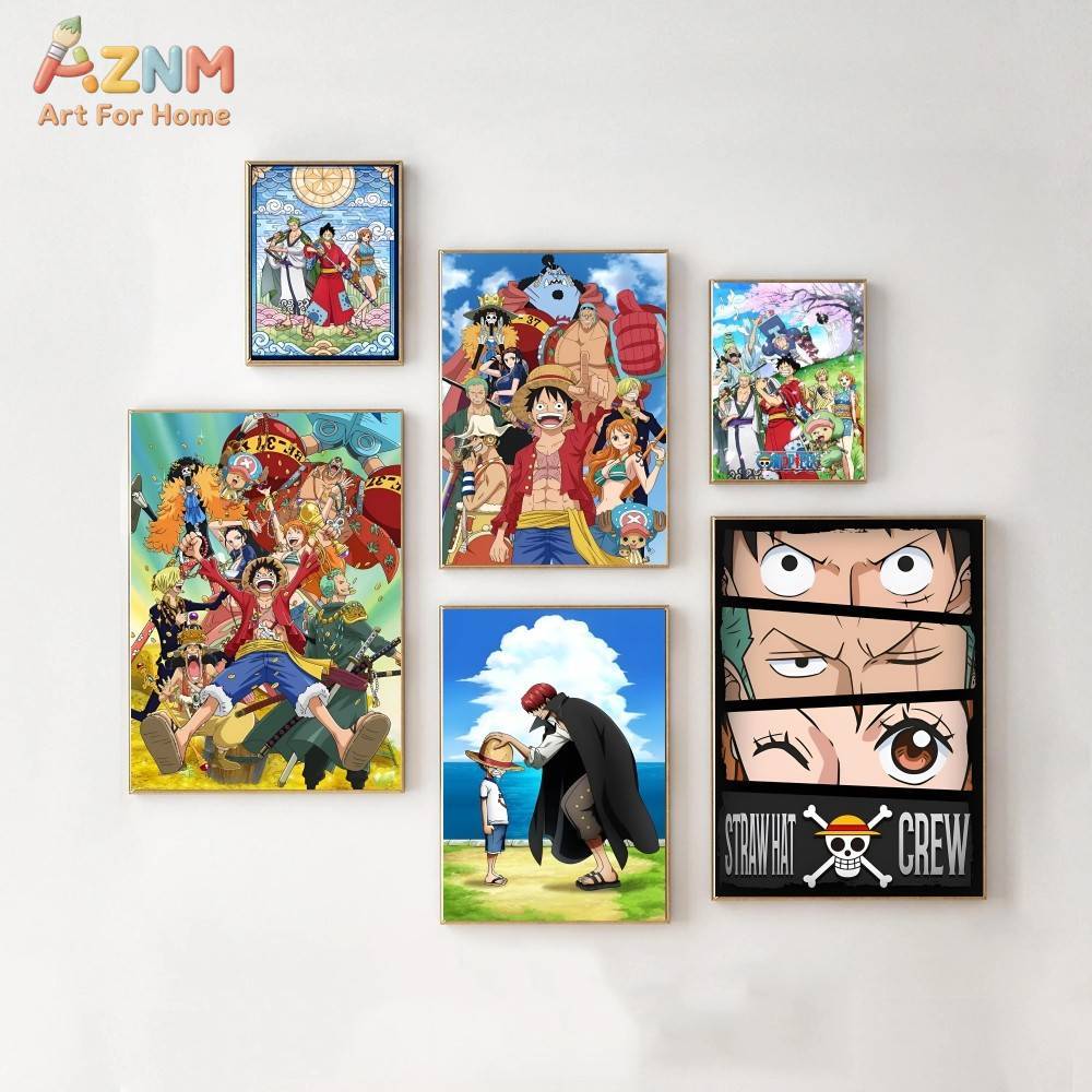 AZNM One Piece Unframed Canvas - One Piece Straw Hat review and price