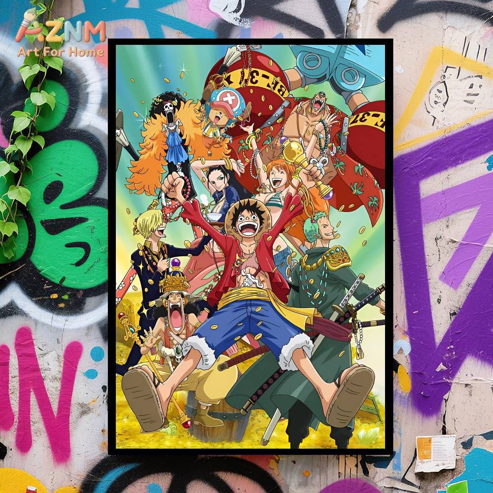 AZNM One Piece Unframed Canvas - One Piece Straw Hat review and price