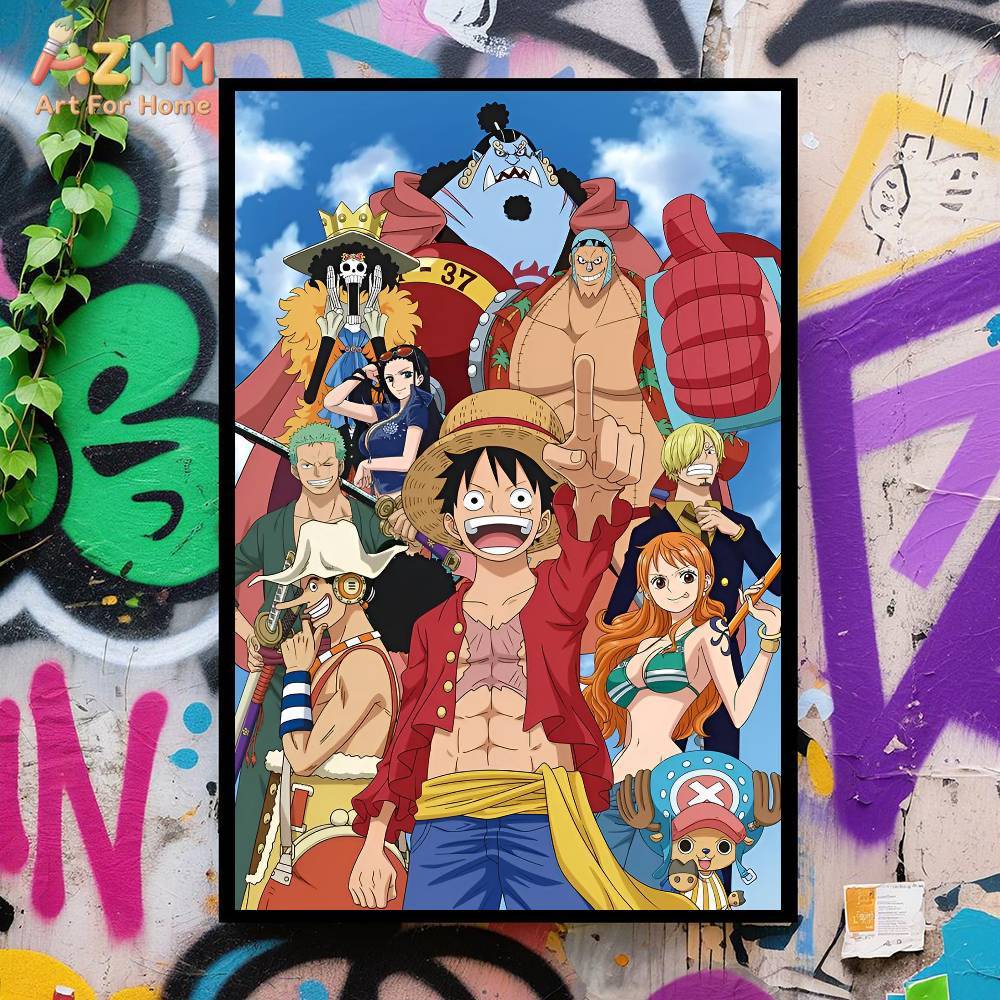 AZNM One Piece Unframed Canvas - One Piece Straw Hat review and price