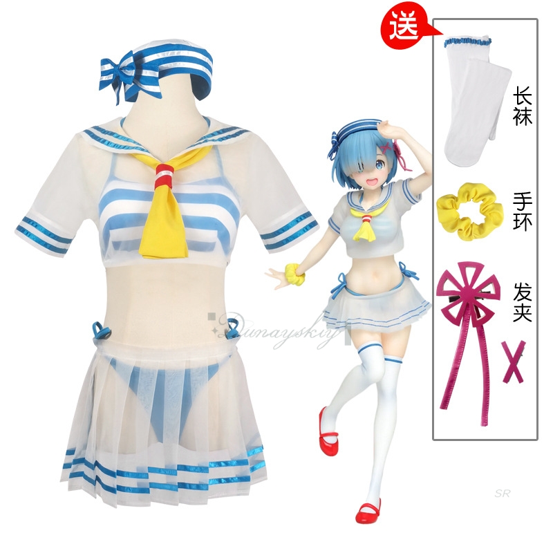 Rem Cosplay Costume Re:Life In - Re Zero Rem Wig review and price