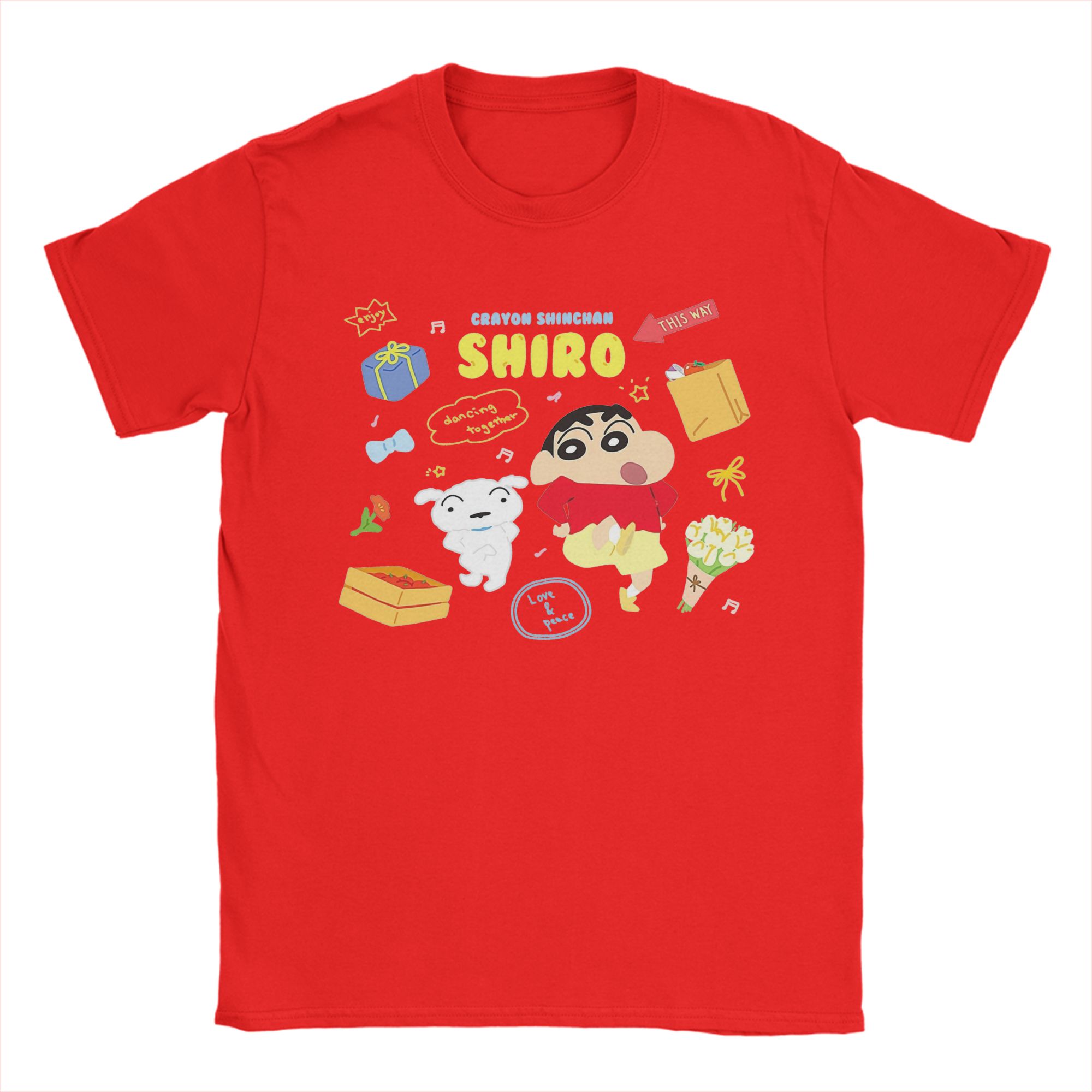 Crayon Shin-chan  T-Shirt Men  - Anime Cosplay Ideas Male review and price